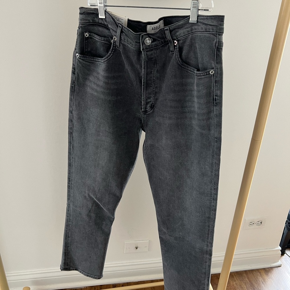 NEW! Grey Agolde Button Front Jeans